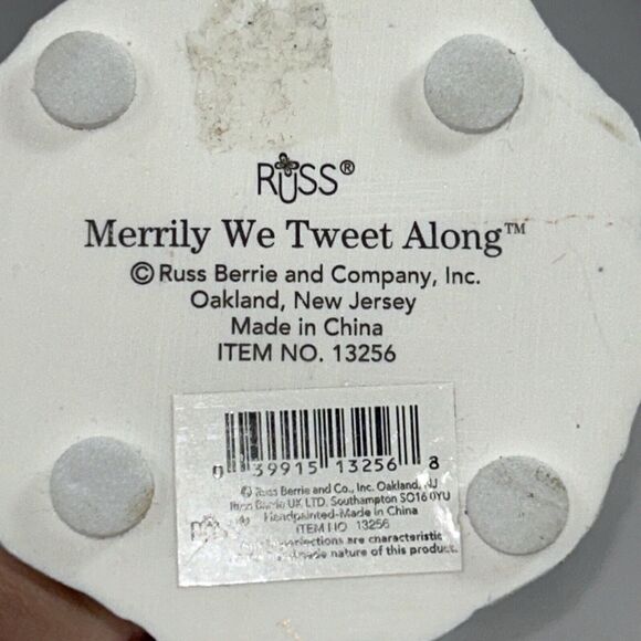 Russ Merrily We Tweet Along Blue Jay ice-skating bird Winter Collection - Picture 7 of 9